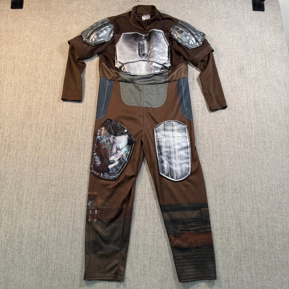Disney Star Wars The Mandalorian Costume Kids Size 5/6 Brown Silver Jumpsuit